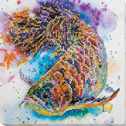 DIY Bead Embroidery Kit "Good luck fish"