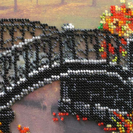 DIY Bead Embroidery Kit "Gold of Autumn" 14.6"x11.8" / 37.0x30.0 cm