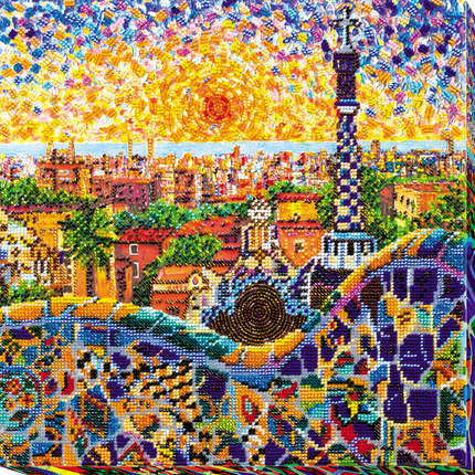 DIY Bead Embroidery Kit "Park Guell" 12.2"x12.2" / 31.0x31.0 cm