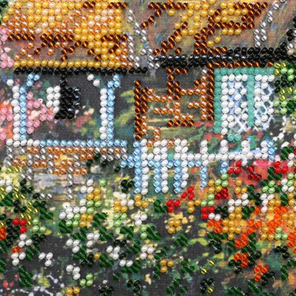 DIY Bead Embroidery Kit "Home Sweet Home" 12.6"x12.6" / 32.0x32.0 cm