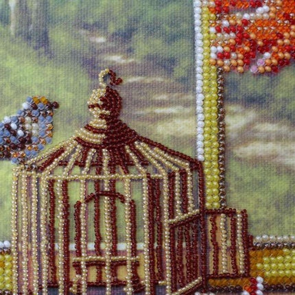 DIY Bead Embroidery Kit "Spring is everywhere-2" 10.2"x13.8" / 26.0x35.0 cm