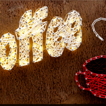 String Art Creative DIY Kit "Coffee" 7.5"x11.4" / 19.0x29.0 cm