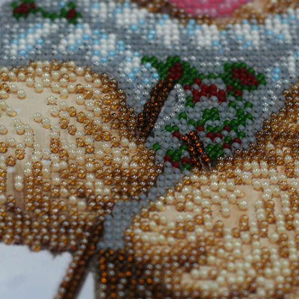 DIY Bead Embroidery Kit "Winter fun" 7.9"x13.4" / 20.0x34.0 cm