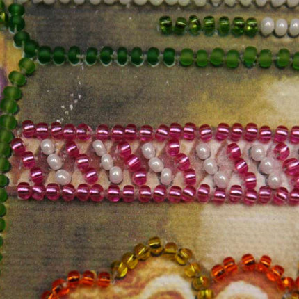 DIY Bead Embroidery Kit "Violet tea"  5.9"x5.9" / 15.0x15.0 cm