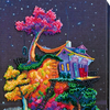 DIY Bead Embroidery Kit "Dreams under the stars" 9.8"x15.0" / 25.0x38.0 cm