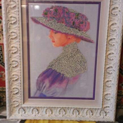 DIY Bead Embroidery Kit "Violet" 11.0"x15.7" / 28.0x40.0 cm