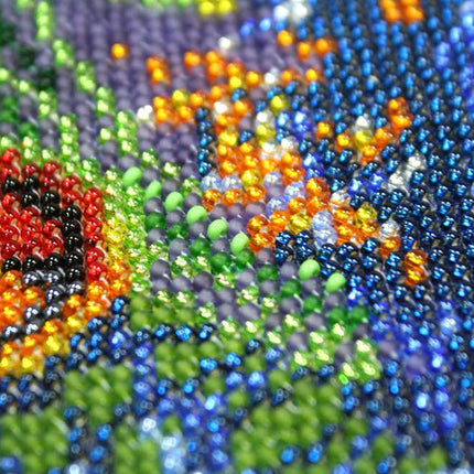 DIY Bead Embroidery Kit "Bluebird" 14.8"x11.8" / 37.5x30.0 cm