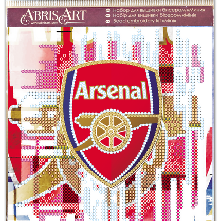 DIY Bead Embroidery Kit "FC Arsenal"  5.9"x5.9" / 15.0x15.0 cm