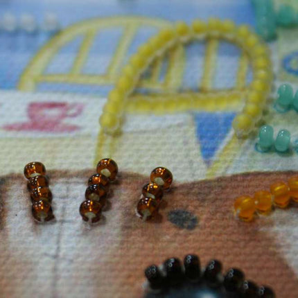 DIY Bead Embroidery Kit "Yummy!"  5.9"x5.9" / 15.0x15.0 cm