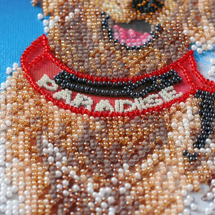 DIY Bead Embroidery Kit "A sea of joy" 11.8"x12.6" / 30.0x32.0 cm
