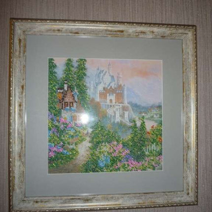 Canvas for bead embroidery "The Magic Castle" 7.9"x7.9" / 20.0x20.0 cm