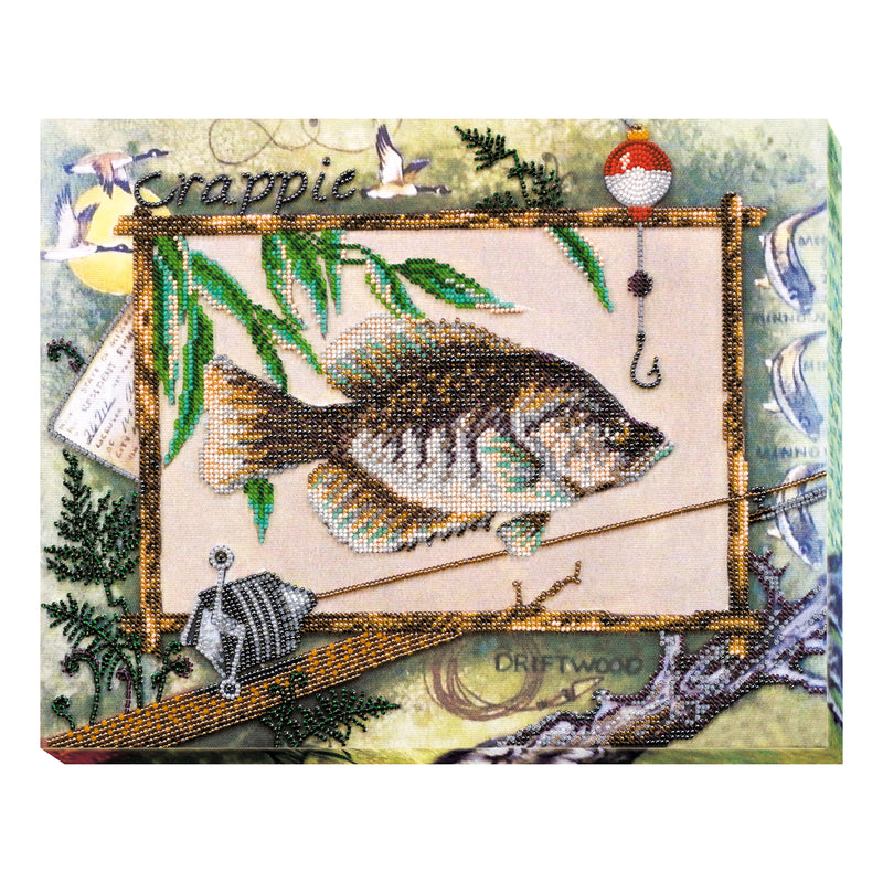 DIY Bead Embroidery Kit "Successful fishing" 13.8"x11.0" / 35.0x28.0 cm