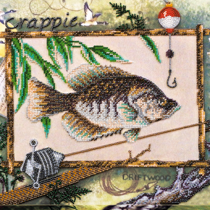 DIY Bead Embroidery Kit "Successful fishing" 13.8"x11.0" / 35.0x28.0 cm