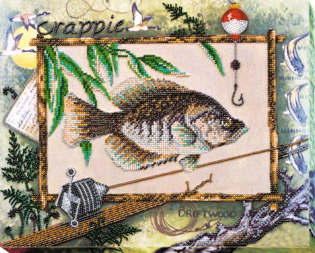 DIY Bead Embroidery Kit "Successful fishing" 13.8"x11.0" / 35.0x28.0 cm