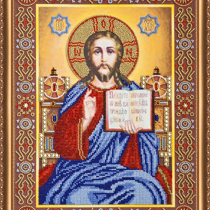DIY Bead Embroidery Kit "Wedding Icon – The Lord God Almighty" 11.0"x15.0" / 28.0x38.0 cm