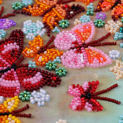 DIY Bead Embroidery Kit "Multicolored wind" 7.9"x17.7" / 20.0x45.0 cm
