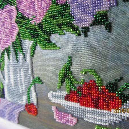 Canvas for bead embroidery "Bouquet of Peonies" 11.8"x9.4" / 30.0x24.0 cm