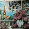 Canvas for bead embroidery "Sprince romance" 7.9"x7.9" / 20.0x20.0 cm