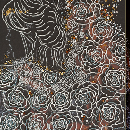 DIY Bead Embroidery Kit "In the moonlight" 11.8"x16.5" / 30.0x42.0 cm