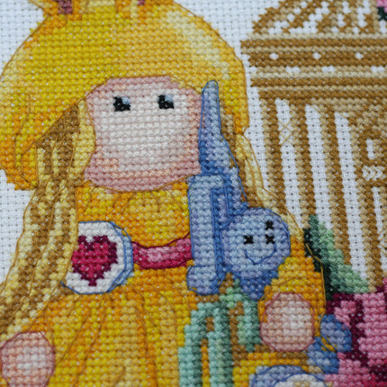 DIY Cross Stitch Kit "Dolly" 9.8"x9.8"