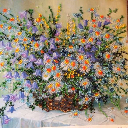 Canvas for bead embroidery "Tender Morning" 7.9"x7.9" / 20.0x20.0 cm