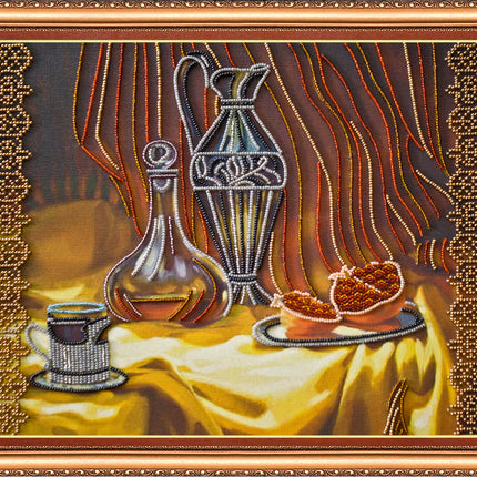 DIY Bead Embroidery Kit "Roshan" 15.7"x11.8" / 40.0x30.0 cm