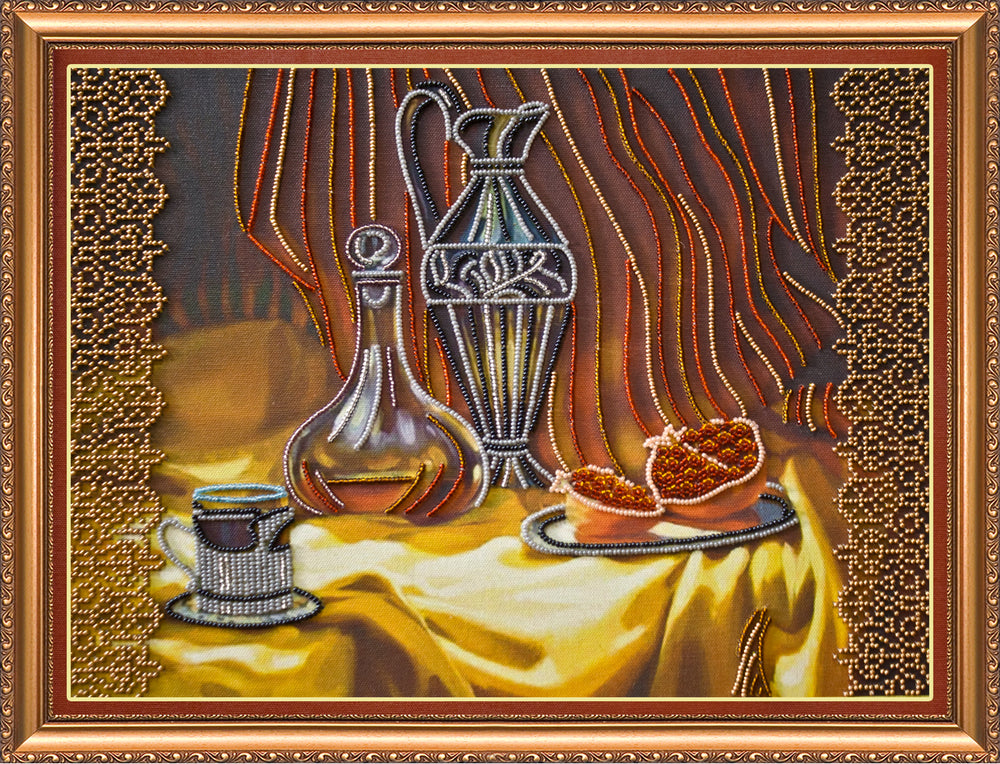 DIY Bead Embroidery Kit "Roshan" 15.7"x11.8" / 40.0x30.0 cm