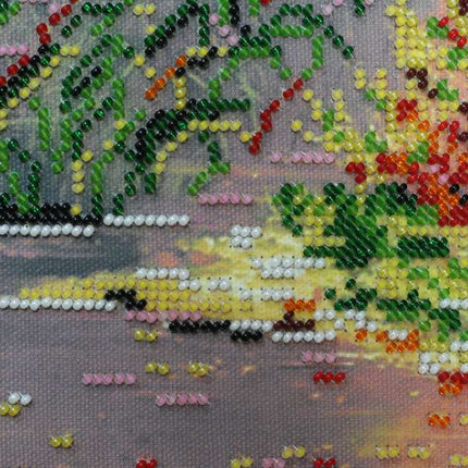 DIY Bead Embroidery Kit "Autumn scenes-2" 7.9"x16.9" / 20.0x43.0 cm
