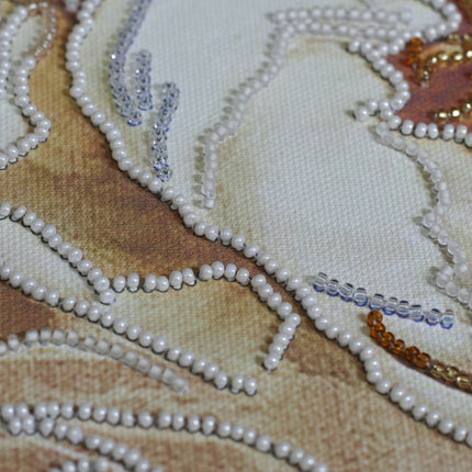 DIY Bead Embroidery Kit "Peony" 11.8"x12.8" / 30.0x32.5 cm