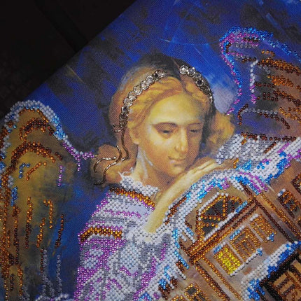 Canvas for bead embroidery "In the arms of an angel" 11.8"x11.8" / 30.0x30.0 cm