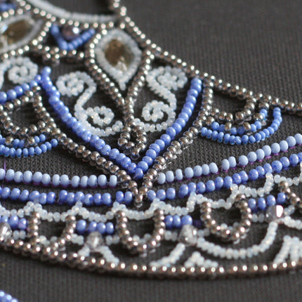 DIY Bead Embroidery Kit "Moon pattern" 10.2"x13.0" / 26.0x33.0 cm