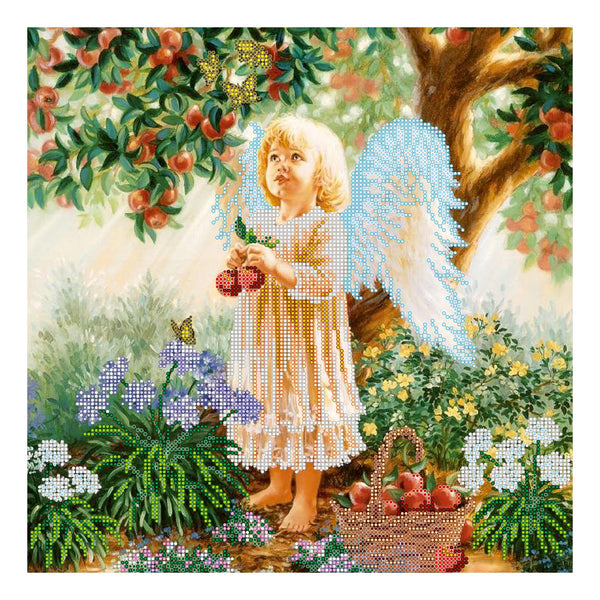 Canvas for bead embroidery "Paradise apples" 11.8"x11.8" / 30.0x30.0 cm