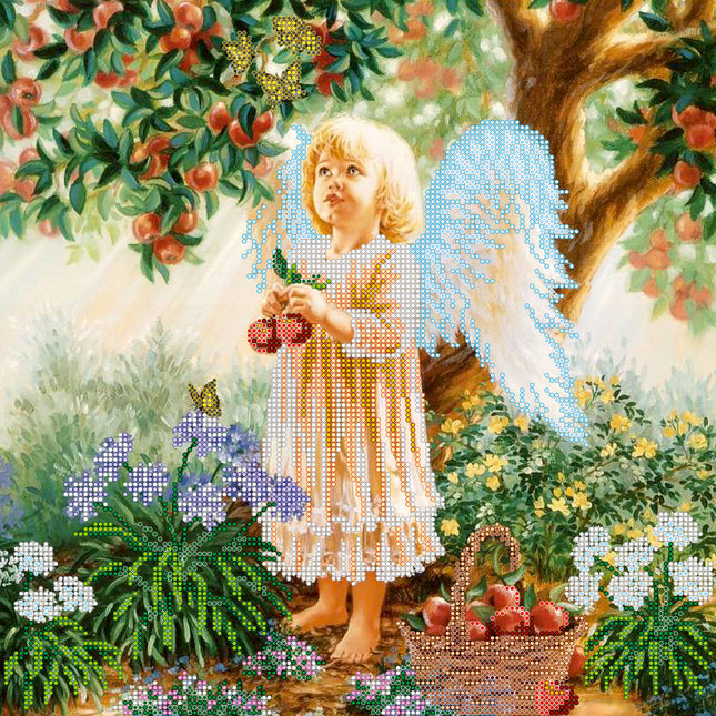 Canvas for bead embroidery "Paradise apples" 11.8"x11.8" / 30.0x30.0 cm