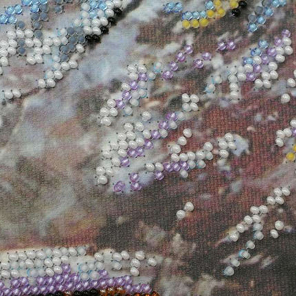DIY Bead Embroidery Kit "Crystal winter" 11.8"x13.8" / 30.0x35.0 cm