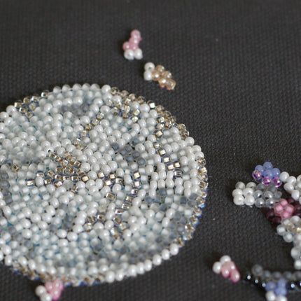 DIY Bead Embroidery Kit "Night sakura" 7.9"x16.1" / 20.0x41.0 cm