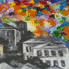 DIY Bead Embroidery Kit "A town wakes up" 14.2"x11.0" / 36.0x28.0 cm