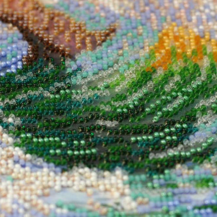 DIY Bead Embroidery Kit "Maritime history" 12.6"x8.3" / 32.0x21.0 cm