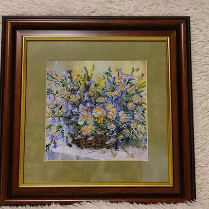 Canvas for bead embroidery "Tender Morning" 7.9"x7.9" / 20.0x20.0 cm