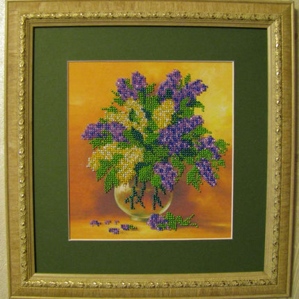 Canvas for bead embroidery "Lilac" 7.9"x7.9" / 20.0x20.0 cm