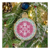 DIY Christmas tree toy kit "Pink ball with snowflake"