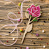 DIY Bead embroidery kit on wood "Rose"