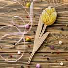 DIY Bead embroidery kit on wood 