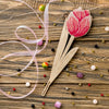 DIY Bead embroidery kit on wood "Tulip"