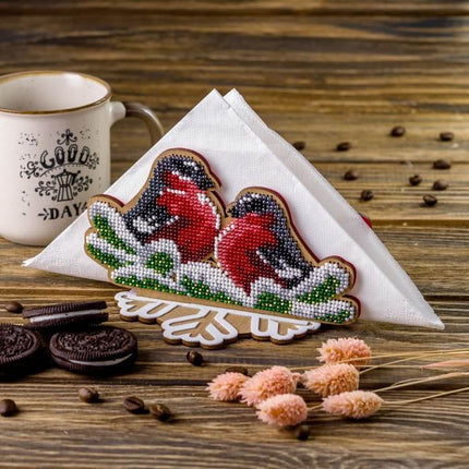 DIY napkin holder kit "Bullfinches"