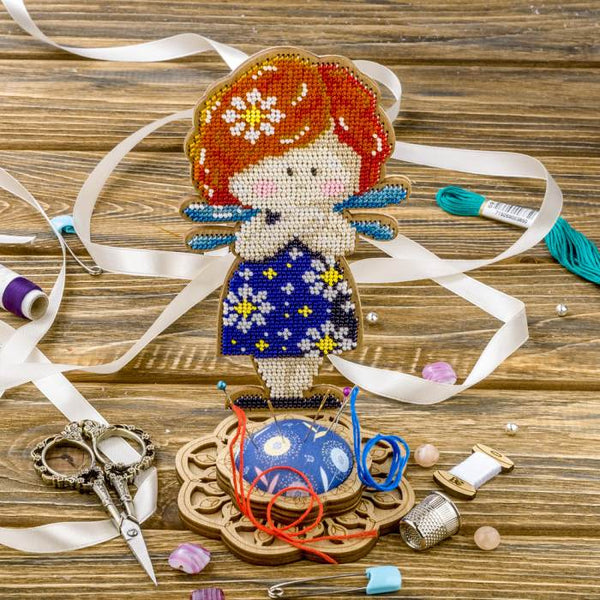 DIY needle cushion kit, needle minder "Little fairy"