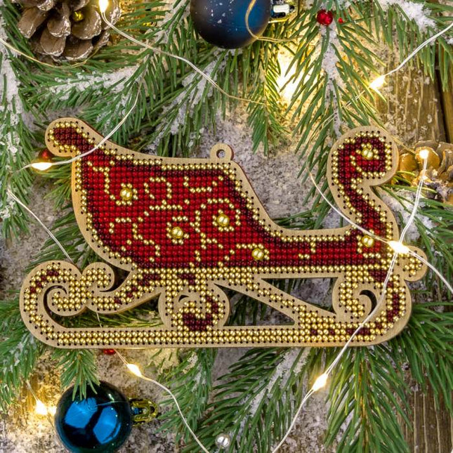 DIY Christmas tree toy kit "Christmas sleigh"
