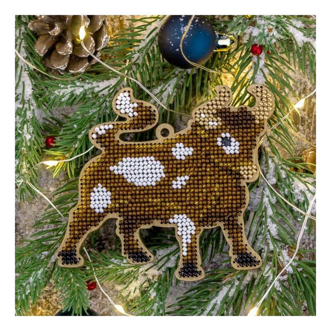 DIY Christmas tree toy kit "Brown bull"