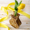 DIY Bead Embroidery on wood kit "Beaded ornament" Flower vase