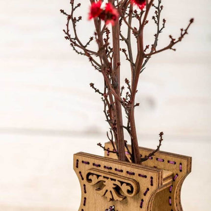DIY Bead Embroidery on wood kit "Beautiful ornament" Flower vase