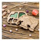 Bead organizer with wooden lid
